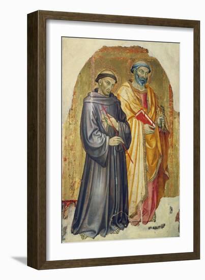 St Francis and St Peter-Taddeo di Bartolo-Framed Giclee Print