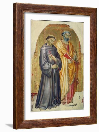 St Francis and St Peter-Taddeo di Bartolo-Framed Giclee Print