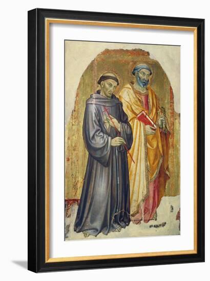St Francis and St Peter-Taddeo di Bartolo-Framed Giclee Print