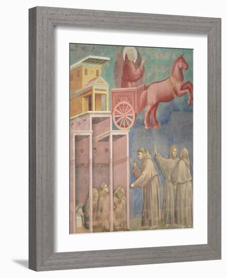 St. Francis Appears to His Companions in a Chariot of Fire, 1296-97-Giotto di Bondone-Framed Giclee Print