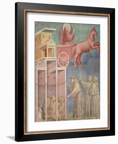 St. Francis Appears to His Companions in a Chariot of Fire, 1296-97-Giotto di Bondone-Framed Giclee Print