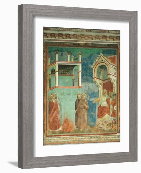 St. Francis before the Sultan-Giotto di Bondone-Framed Art Print