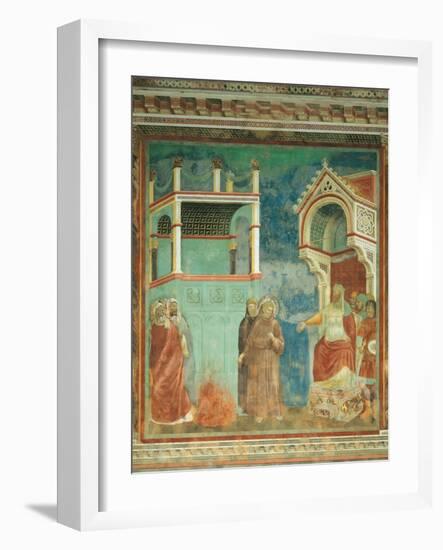 St. Francis before the Sultan-Giotto di Bondone-Framed Art Print