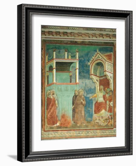 St. Francis before the Sultan-Giotto di Bondone-Framed Art Print