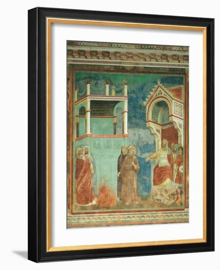 St. Francis before the Sultan-Giotto di Bondone-Framed Art Print