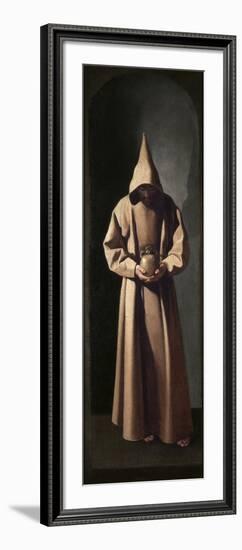 St. Francis Contemplating a Skull, C.1635-Francisco de Zurbaran-Framed Giclee Print