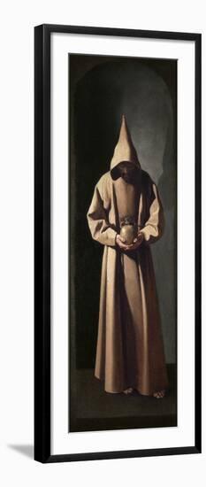 St. Francis Contemplating a Skull, C.1635-Francisco de Zurbaran-Framed Giclee Print