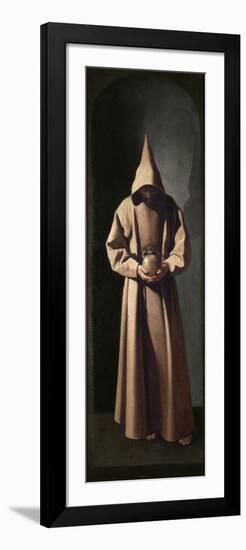 St. Francis Contemplating a Skull, C.1635-Francisco de Zurbaran-Framed Giclee Print