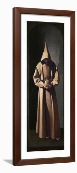 St. Francis Contemplating a Skull, C.1635-Francisco de Zurbaran-Framed Giclee Print