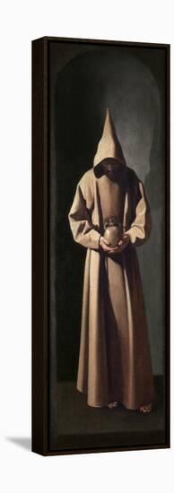 St. Francis Contemplating a Skull, C.1635-Francisco de Zurbaran-Framed Premier Image Canvas