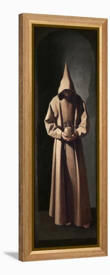 St. Francis Contemplating a Skull, C.1635-Francisco de Zurbaran-Framed Premier Image Canvas