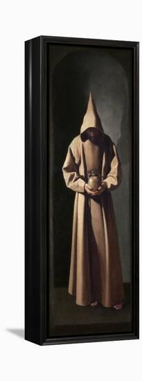 St. Francis Contemplating a Skull, C.1635-Francisco de Zurbaran-Framed Premier Image Canvas