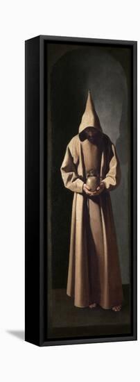 St. Francis Contemplating a Skull, C.1635-Francisco de Zurbaran-Framed Premier Image Canvas