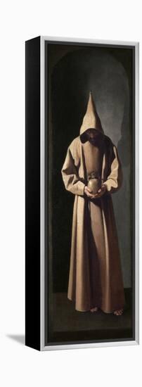 St. Francis Contemplating a Skull, C.1635-Francisco de Zurbaran-Framed Premier Image Canvas