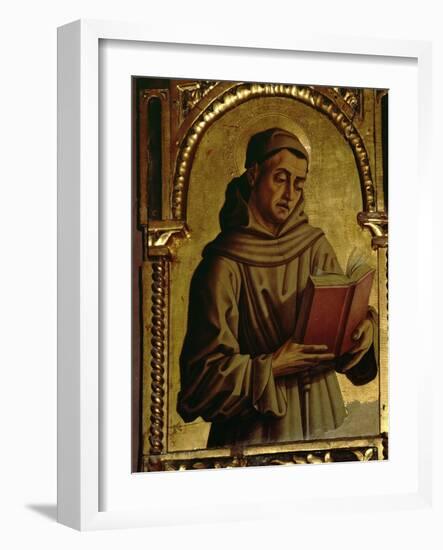 St. Francis, Detail from the Santa Lucia Triptych-Carlo Crivelli-Framed Giclee Print