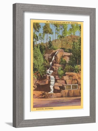 St. Francis Falls, Riverside, California-null-Framed Art Print