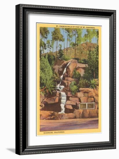 St. Francis Falls, Riverside, California-null-Framed Art Print