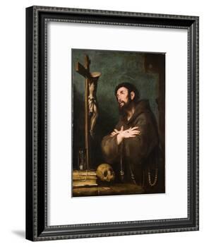 St. Francis in Ecstasy, C.1610-20-Bernardo Strozzi-Framed Giclee Print