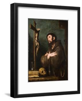 St. Francis in Ecstasy, C.1610-20-Bernardo Strozzi-Framed Giclee Print