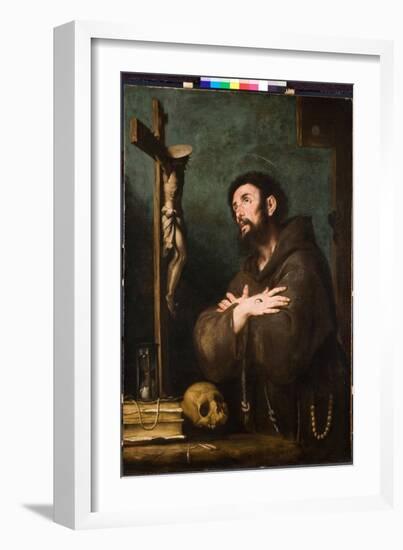 St. Francis in Ecstasy, C.1610-20-Bernardo Strozzi-Framed Giclee Print