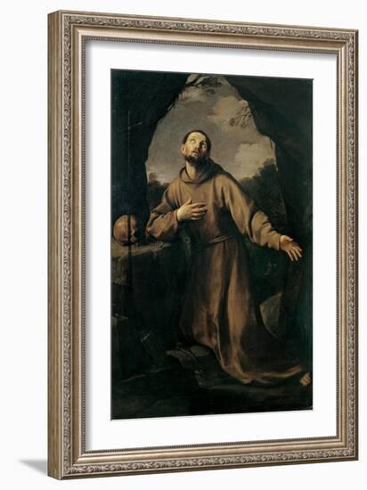 St. Francis in Ecstasy-Guido Reni-Framed Art Print