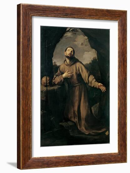 St. Francis in Ecstasy-Guido Reni-Framed Art Print