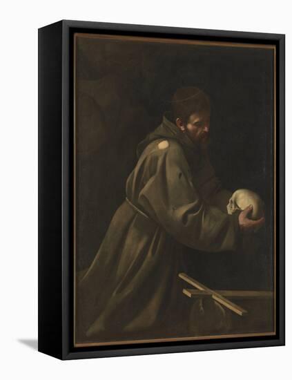 St Francis in Meditation-Caravaggio-Framed Premier Image Canvas