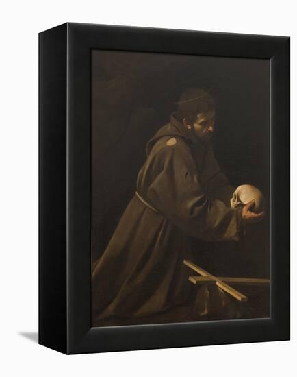 St Francis in Meditation-Caravaggio-Framed Premier Image Canvas