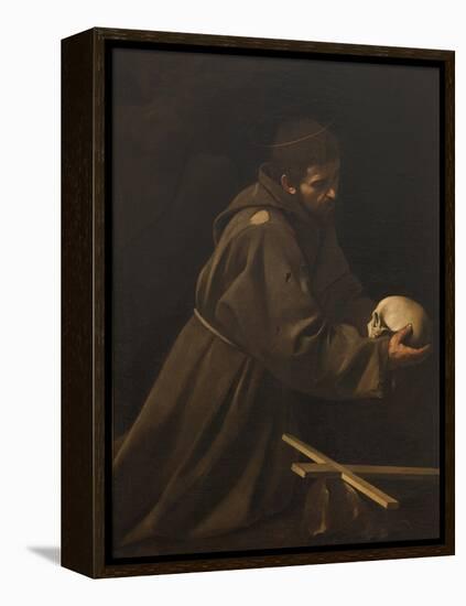 St Francis in Meditation-Caravaggio-Framed Premier Image Canvas