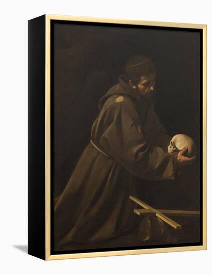 St Francis in Meditation-Caravaggio-Framed Premier Image Canvas