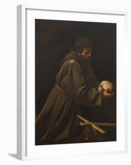 St Francis in Meditation-Caravaggio-Framed Giclee Print