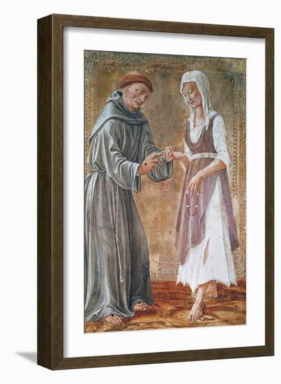 St Francis Marries Poverty-Domenico Di Bartolomeo-Framed Giclee Print