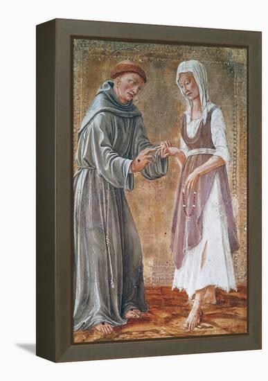 St Francis Marries Poverty-Domenico Di Bartolomeo-Framed Premier Image Canvas