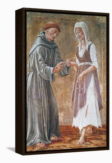 St Francis Marries Poverty-Domenico Di Bartolomeo-Framed Premier Image Canvas