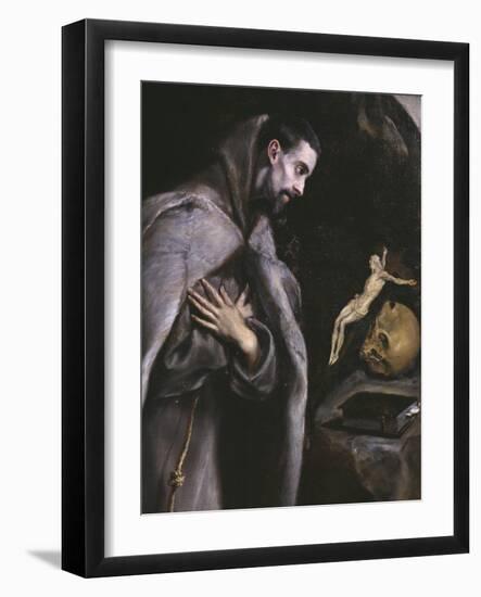 St. Francis Meditating, C.1586-92-El Greco-Framed Giclee Print