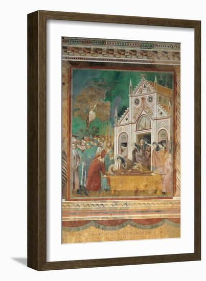 St. Francis Mourned by St. Clare-Giotto di Bondone-Framed Art Print