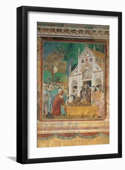 St. Francis Mourned by St. Clare-Giotto di Bondone-Framed Art Print