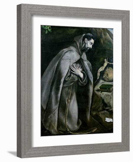 St. Francis of Assisi, 1580-95-El Greco-Framed Giclee Print