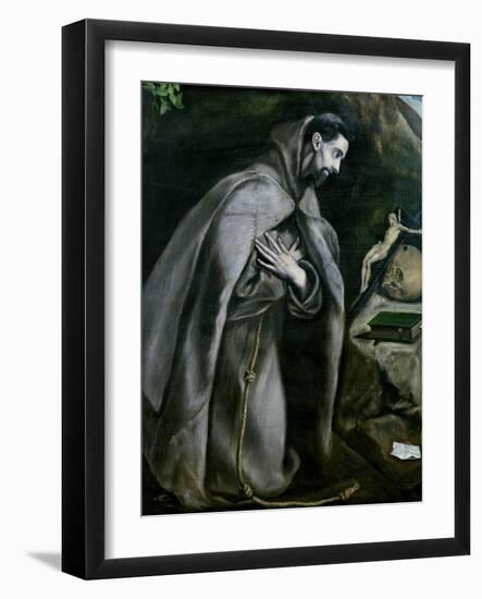 St. Francis of Assisi, 1580-95-El Greco-Framed Giclee Print