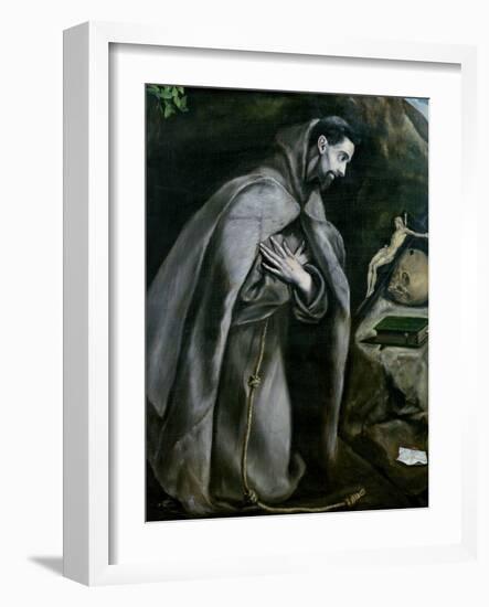 St. Francis of Assisi, 1580-95-El Greco-Framed Giclee Print