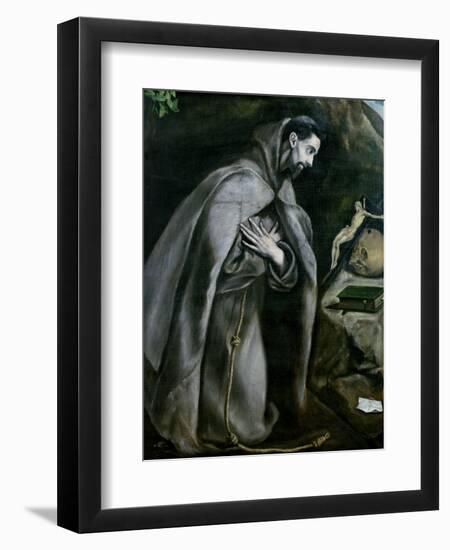 St. Francis of Assisi, 1580-95-El Greco-Framed Giclee Print