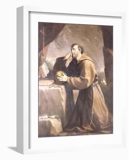 St. Francis of Assisi at Prayer-Giovan Andrea Sirani-Framed Giclee Print