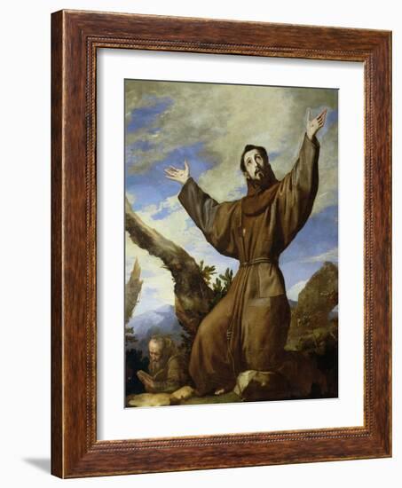 St. Francis of Assisi (circa 1182-1220) 1642-Jusepe de Ribera-Framed Giclee Print