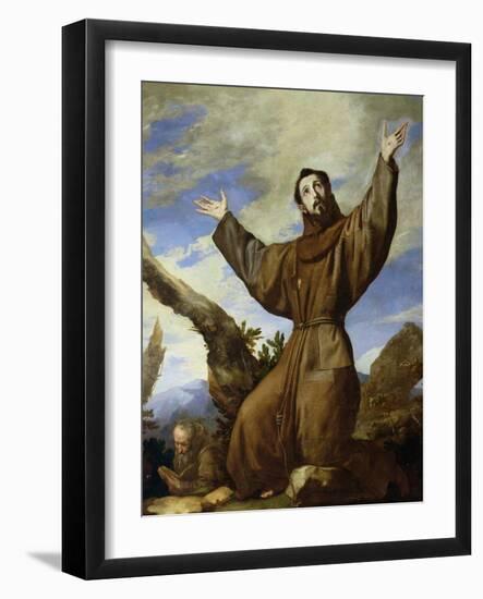 St. Francis of Assisi (circa 1182-1220) 1642-Jusepe de Ribera-Framed Giclee Print