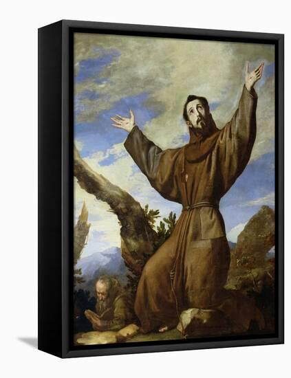 St. Francis of Assisi (circa 1182-1220) 1642-Jusepe de Ribera-Framed Premier Image Canvas