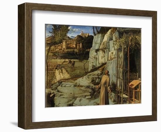 St. Francis of Assisi in the Desert, C.1480-Giovanni Bellini-Framed Giclee Print