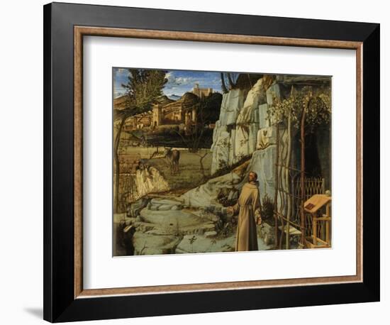 St. Francis of Assisi in the Desert, C.1480-Giovanni Bellini-Framed Giclee Print