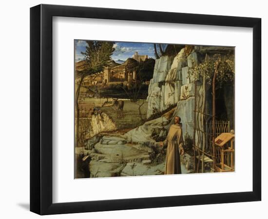 St. Francis of Assisi in the Desert, C.1480-Giovanni Bellini-Framed Giclee Print