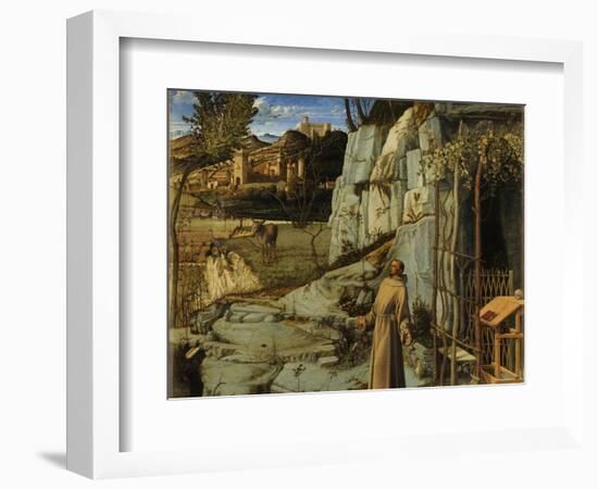 St. Francis of Assisi in the Desert, C.1480-Giovanni Bellini-Framed Giclee Print