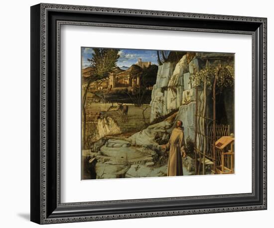 St. Francis of Assisi in the Desert, C.1480-Giovanni Bellini-Framed Giclee Print